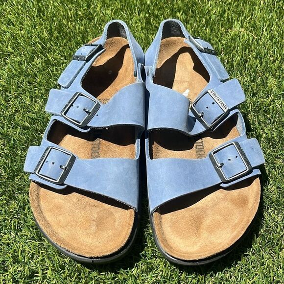 Birkenstock Men\'s Blue Two-Strap Sandal with Backstrap main image 7